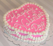 Pink Buttercream Heart Cake